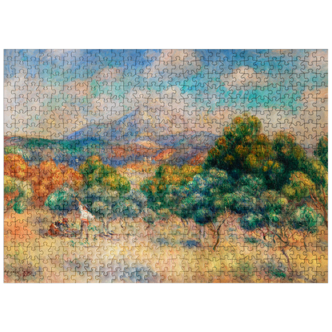 puzzleplate Mount of Sainte-Victoire 1888-1889 by Pierre-Auguste Renoir 500 Jigsaw Puzzle