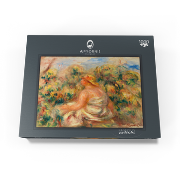 Woman with Hat in a Landscape (Femme avec chapeau dans un paysage) (1918) by Pierre-Auguste Renoir 1000 Jigsaw Puzzle box view1
