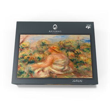 Woman with Hat in a Landscape (Femme avec chapeau dans un paysage) 1918 by Pierre-Auguste Renoir 100 Jigsaw Puzzle box view1