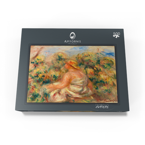 Woman with Hat in a Landscape (Femme avec chapeau dans un paysage) 1918 by Pierre-Auguste Renoir 500 Jigsaw Puzzle box view1