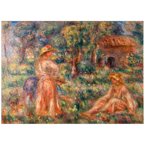 puzzleplate Girls in a Landscape (Jeunes filles dans un paysage) (1918) by Pierre-Auguste Renoir 1000 Jigsaw Puzzle