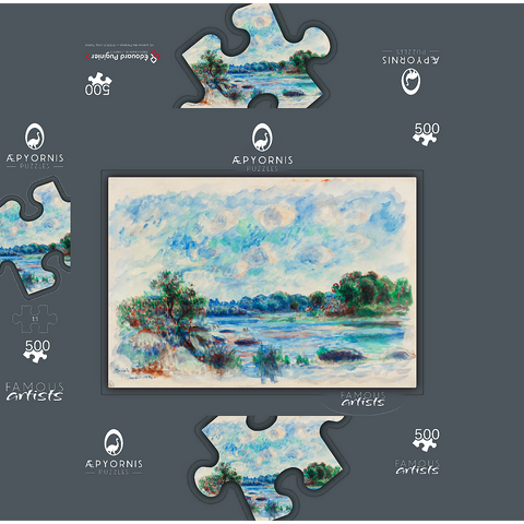 Landscape at Pont-Aven 1892 by Pierre-Auguste Renoir 500 Jigsaw Puzzle box 3D Modell