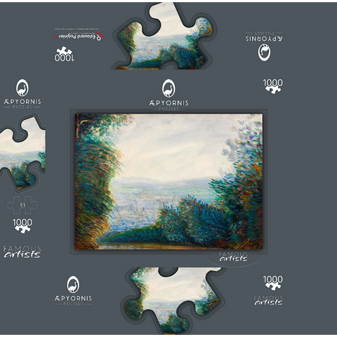 The Auvers Valley on the Oise River (after 1884) by Pierre-Auguste Renoir 1000 Jigsaw Puzzle box 3D Modell
