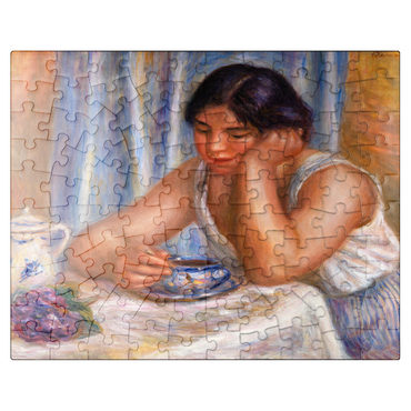 puzzleplate Cup of Chocolate (Femme prenant du chocolat) 1912 by Pierre-Auguste Renoir 100 Jigsaw Puzzle