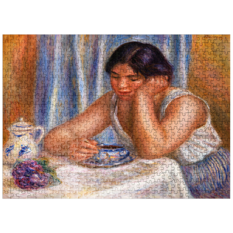 puzzleplate Cup of Chocolate (Femme prenant du chocolat) 1912 by Pierre-Auguste Renoir 500 Jigsaw Puzzle