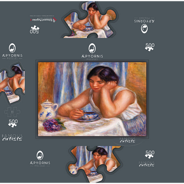 Cup of Chocolate (Femme prenant du chocolat) 1912 by Pierre-Auguste Renoir 500 Jigsaw Puzzle box 3D Modell