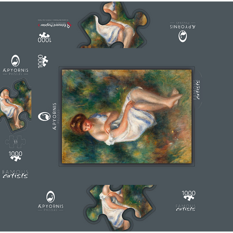The Bather (1900) by Pierre-Auguste Renoir 1000 Jigsaw Puzzle box 3D Modell
