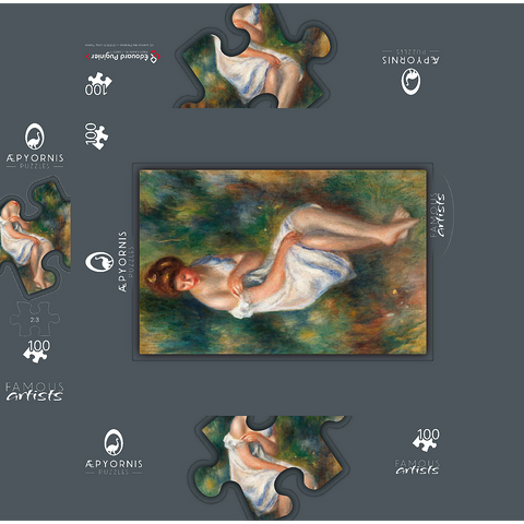 The Bather 1900 by Pierre-Auguste Renoir 100 Jigsaw Puzzle box 3D Modell