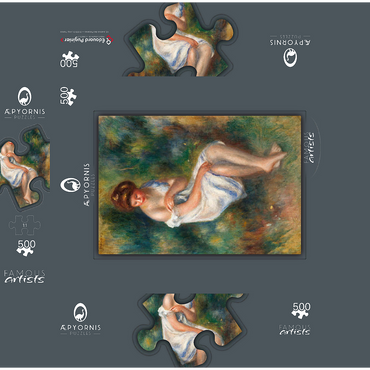 The Bather 1900 by Pierre-Auguste Renoir 500 Jigsaw Puzzle box 3D Modell