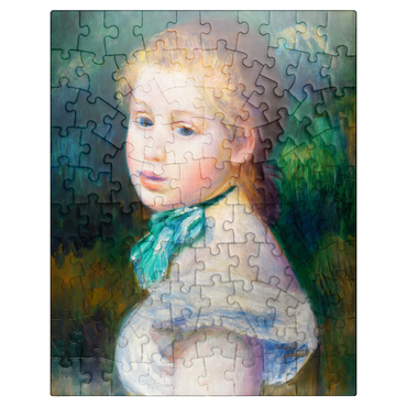 puzzleplate Head of Young Girl (Tête de jeune fille) 1885 by Pierre-Auguste Renoir 100 Jigsaw Puzzle