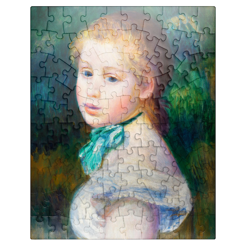 puzzleplate Head of Young Girl (Tête de jeune fille) 1885 by Pierre-Auguste Renoir 100 Jigsaw Puzzle