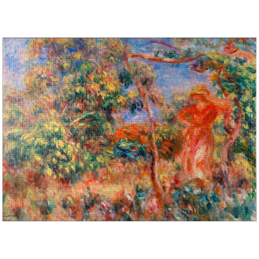 puzzleplate Woman in Red in a Landscape (Femme en rouge dans un paysage) (1917) by Pierre-Auguste Renoir 1000 Jigsaw Puzzle