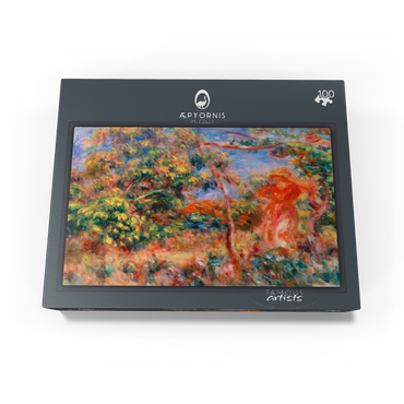 Woman in Red in a Landscape (Femme en rouge dans un paysage) 1917 by Pierre-Auguste Renoir 100 Jigsaw Puzzle box view1