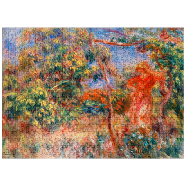 puzzleplate Woman in Red in a Landscape (Femme en rouge dans un paysage) 1917 by Pierre-Auguste Renoir 500 Jigsaw Puzzle