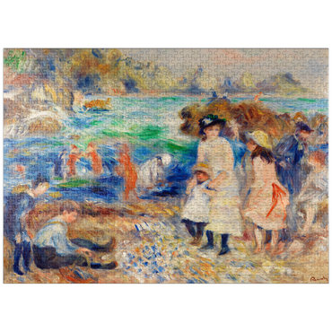 puzzleplate Children on the Seashore, Guernsey (Enfants au bord de la mer Ã Guernesey) (1883) by Pierre-Auguste Renoir 1000 Jigsaw Puzzle