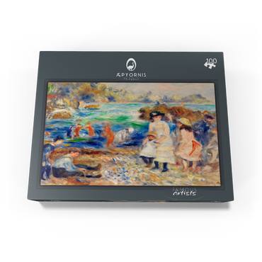 Children on the Seashore (Guernsey Enfants au bord de la mer Ã Guernesey) 1883 by Pierre-Auguste Renoir 100 Jigsaw Puzzle box view1