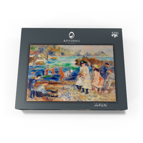 Children on the Seashore (Guernsey Enfants au bord de la mer Ã Guernesey) 1883 by Pierre-Auguste Renoir 500 Jigsaw Puzzle box view1