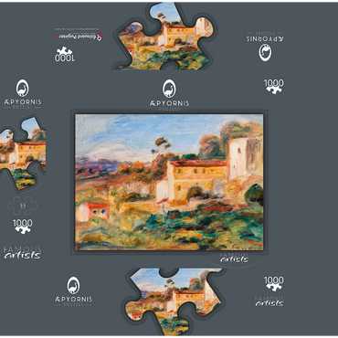 Landscape (Paysage) (1911) by Pierre-Auguste Renoir 1000 Jigsaw Puzzle box 3D Modell