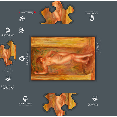 Nude with Castanets 1918 by Pierre-Auguste Renoir 500 Jigsaw Puzzle box 3D Modell