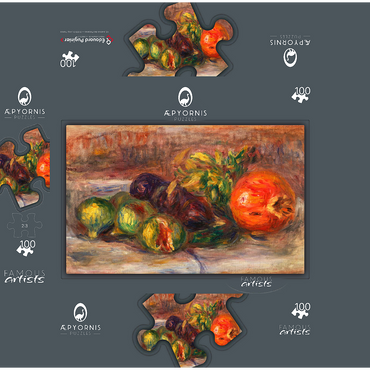 Pomegranate and Figs (Grenade et figues) 1917 by Pierre-Auguste Renoir 100 Jigsaw Puzzle box 3D Modell