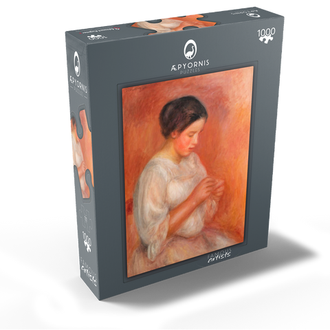 Woman Sewing (1908) by Pierre-Auguste Renoir 1000 Jigsaw Puzzle box view1