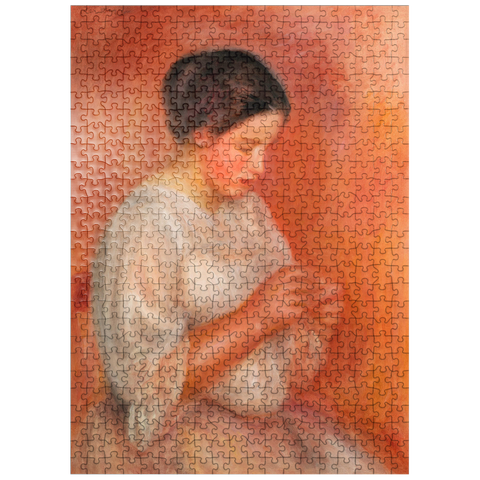 puzzleplate Woman Sewing 1908 by Pierre-Auguste Renoir 500 Jigsaw Puzzle