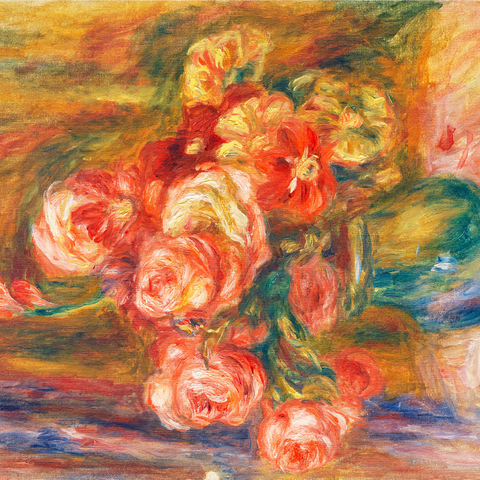 Vase of Roses (c. 1890-1900) by Pierre-Auguste Renoir 1000 Jigsaw Puzzle 3D Modell