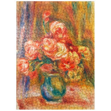 puzzleplate Vase of Roses 1890-1900 by Pierre-Auguste Renoir 500 Jigsaw Puzzle