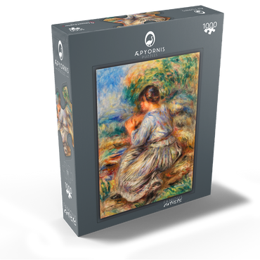 Girl Seated in a Landscape (Jeune fille assise dans un jardin) (1914) by Pierre-Auguste Renoir 1000 Jigsaw Puzzle box view1