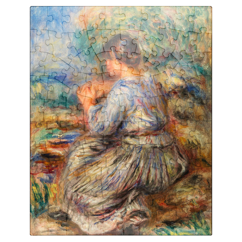 puzzleplate Girl Seated in a Landscape (Jeune fille assise dans un jardin) 1914 by Pierre-Auguste Renoir 100 Jigsaw Puzzle
