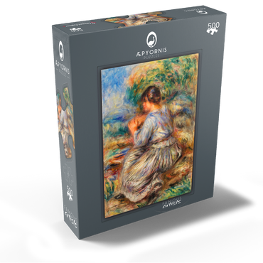 Girl Seated in a Landscape (Jeune fille assise dans un jardin) 1914 by Pierre-Auguste Renoir 500 Jigsaw Puzzle box view1