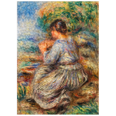 puzzleplate Girl Seated in a Landscape (Jeune fille assise dans un jardin) 1914 by Pierre-Auguste Renoir 500 Jigsaw Puzzle