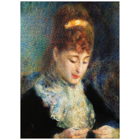 puzzleplate Woman Crocheting (Femme faisant du crochet) (1877) by Pierre-Auguste Renoir 1000 Jigsaw Puzzle