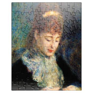puzzleplate Woman Crocheting (Femme faisant du crochet) 1877 by Pierre-Auguste Renoir 100 Jigsaw Puzzle