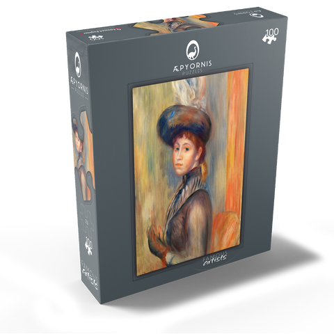Girl in Gray-Blue 1889 by Pierre-Auguste Renoir 100 Jigsaw Puzzle box view1