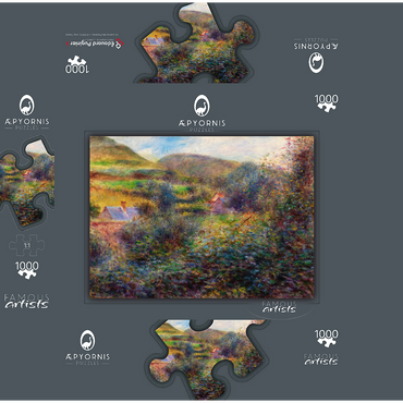 Environs of Berneval (1879) by Pierre-Auguste Renoir 1000 Jigsaw Puzzle box 3D Modell