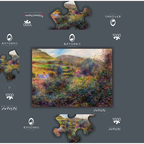 Environs of Berneval (1879) by Pierre-Auguste Renoir 1000 Jigsaw Puzzle box 3D Modell