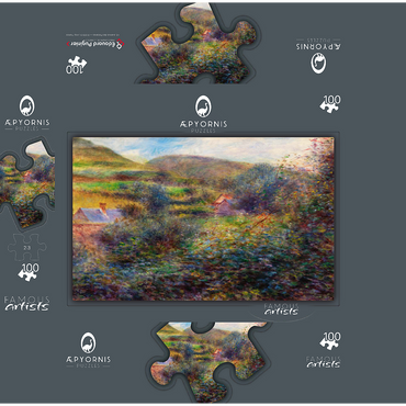 Environs of Berneval 1879 by Pierre-Auguste Renoir 100 Jigsaw Puzzle box 3D Modell