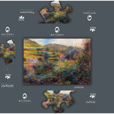 Environs of Berneval 1879 by Pierre-Auguste Renoir 500 Jigsaw Puzzle box 3D Modell