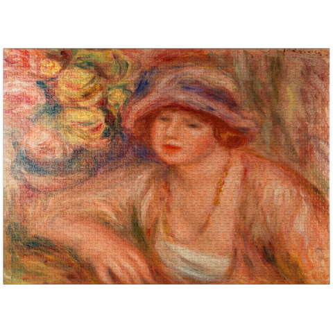 puzzleplate Woman Leaning (Femme accoudée) (1918) by Pierre-Auguste Renoir 1000 Jigsaw Puzzle