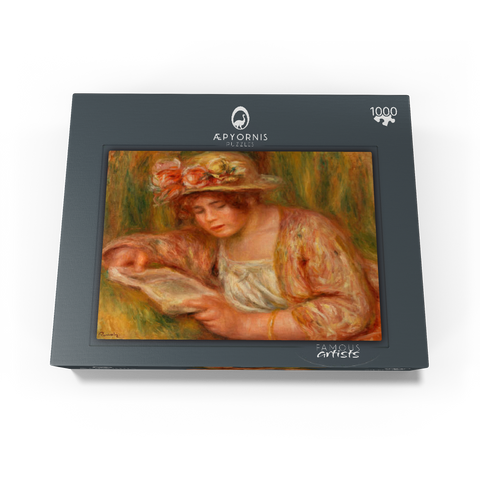 Andrée in a Hat, Reading (Andrée en chapeau, lisant) (1918) by Pierre-Auguste Renoir 1000 Jigsaw Puzzle box view1