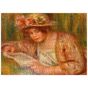 puzzleplate Andrée in a Hat Reading (Andrée en chapeau lisant) 1918 by Pierre-Auguste Renoir 500 Jigsaw Puzzle
