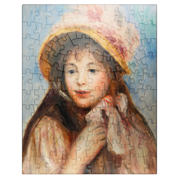 puzzleplate Girl with Pink Bonnet (Jeune fille au chapeau rose) 1894 by Pierre-Auguste Renoir 100 Jigsaw Puzzle