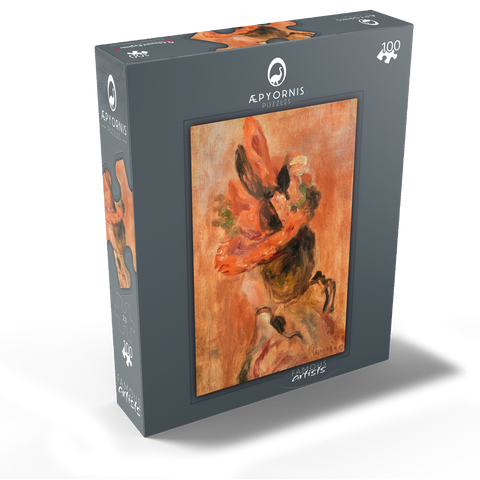 Womans Head with Red Hat 1890 by Pierre-Auguste Renoir 100 Jigsaw Puzzle box view1
