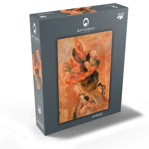 Womans Head with Red Hat 1890 by Pierre-Auguste Renoir 500 Jigsaw Puzzle box view1