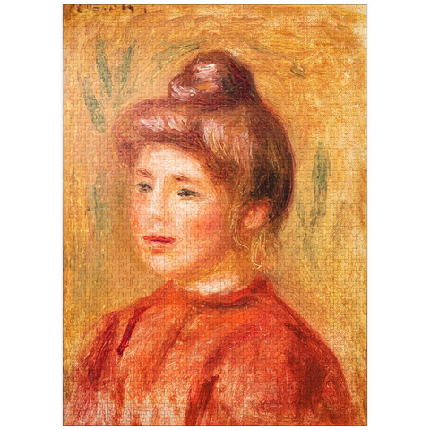 puzzleplate Bust of Woman in Red (Buste de femme en rouge) (1905-1908) by Pierre-Auguste Renoir 1000 Jigsaw Puzzle