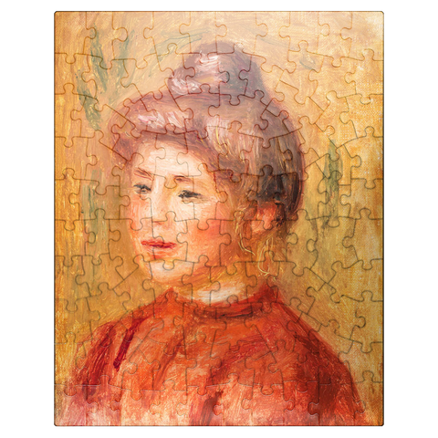 puzzleplate Bust of Woman in Red (Buste de femme en rouge) 1905-1908 by Pierre-Auguste Renoir 100 Jigsaw Puzzle