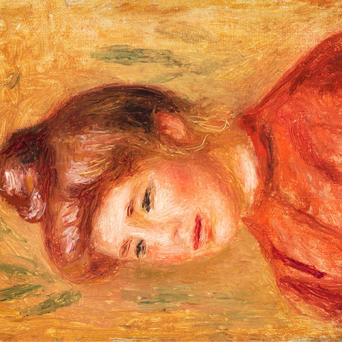 Bust of Woman in Red (Buste de femme en rouge) 1905-1908 by Pierre-Auguste Renoir 100 Jigsaw Puzzle 3D Modell