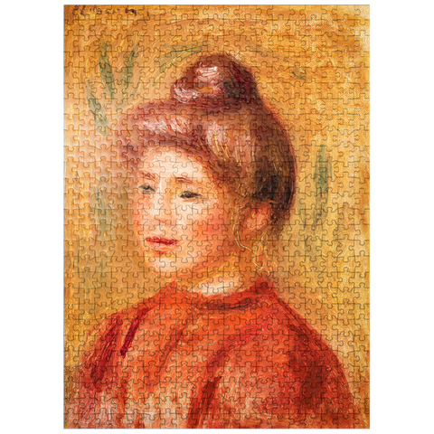 puzzleplate Bust of Woman in Red (Buste de femme en rouge) 1905-1908 by Pierre-Auguste Renoir 500 Jigsaw Puzzle