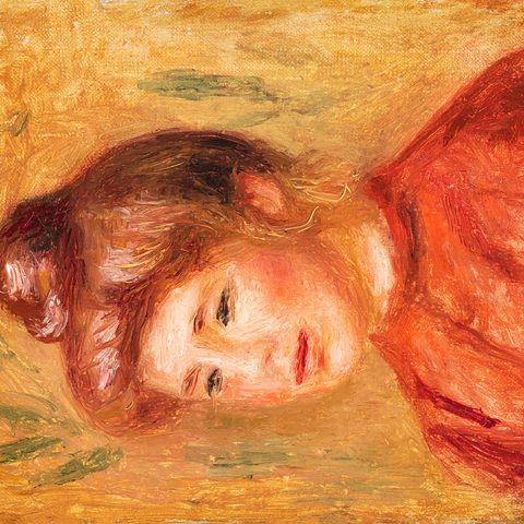 Bust of Woman in Red (Buste de femme en rouge) 1905-1908 by Pierre-Auguste Renoir 500 Jigsaw Puzzle 3D Modell